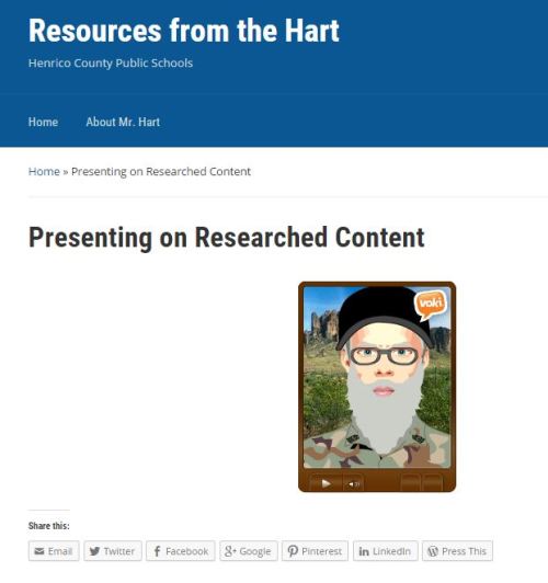 presenting on researched content